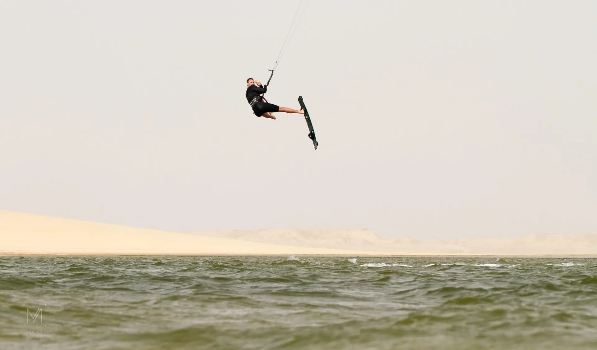White Dune kite jump